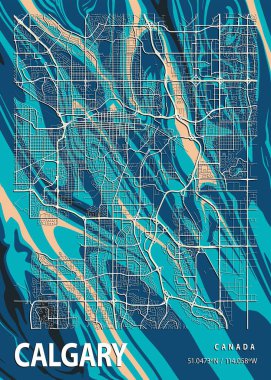 Calgary - Kanada Gazania Mermer Haritası dünyanın en ünlü şehirlerinin güzel bir kopyası. Bu fiyata böyle bir baskı bulamazsın..