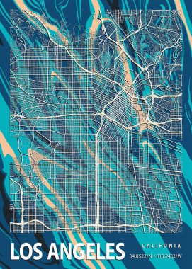 Los Angeles - Amerika Birleşik Devletleri Gazania Mermer Haritası dünyanın en ünlü şehirlerinin güzel baskılarıdır. Bu fiyata böyle bir baskı bulamazsın..