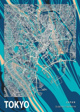 Tokyo - Japonya Gazania Mermer Haritası dünyanın en ünlü şehirlerinin güzel bir kopyası. Bu fiyata böyle bir baskı bulamazsın..