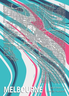 Melbourne - Avustralya Glorybower Mermer Haritası dünyanın en ünlü şehirlerinin güzel bir kopyası. Bu fiyata böyle bir baskı bulamazsın..