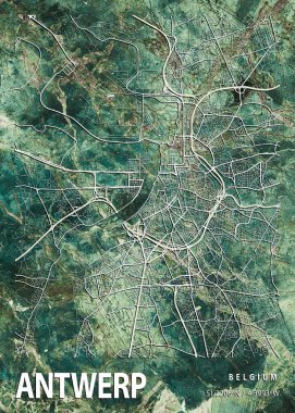 Antwerp - Belçika Gloxinia Mermer Haritası dünyanın en ünlü şehirlerinin güzel bir kopyası. Bu fiyata böyle bir baskı bulamazsın..