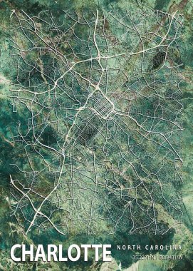 Charlotte, Birleşik Devletler Gloxinia Mermer Haritası dünyanın en ünlü şehirlerinin güzel bir kopyası. Bu fiyata böyle bir baskı bulamazsın..