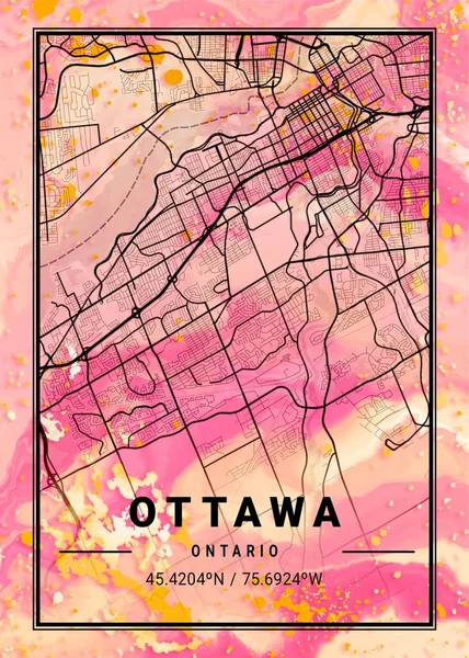 stock image Ottawa - Canada Gerbere Marble Map is beautiful prints of the world's most famous cities. You will not find a similar print at this great price.