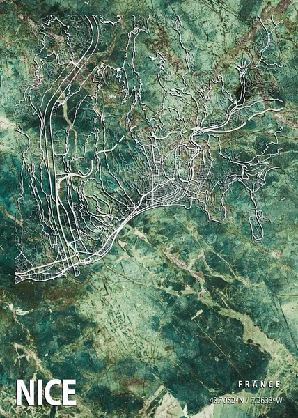 Νίκαια Γαλλία Gloxinia Marble Map Είναι Όμορφες Εκτυπώσεις Των Πιο — Φωτογραφία Αρχείου