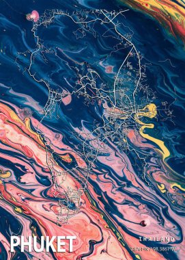 Phuket - Tayland Hyacinth Mermer Haritası dünyanın en ünlü şehirlerinin güzel baskılarıdır. Bu fiyata böyle bir baskı bulamazsın..