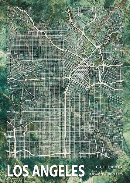 Los Angeles Ηνωμένες Πολιτείες Gloxinia Marble Map Είναι Όμορφες Εκτυπώσεις — Φωτογραφία Αρχείου