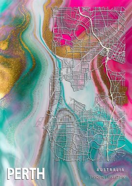 Perth - Avustralya Hibiscus Mermer Haritası dünyanın en ünlü şehirlerinin güzel bir kopyası. Bu fiyata böyle bir baskı bulamazsın..