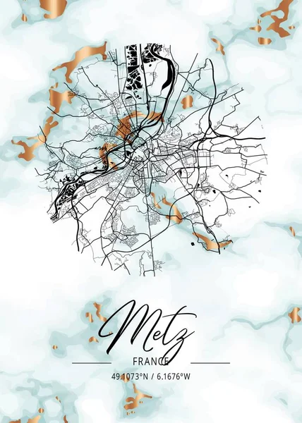 Metz France Hortensia Marble Map Είναι Όμορφες Εκτυπώσεις Των Πιο — Φωτογραφία Αρχείου
