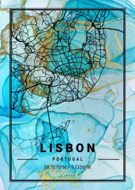 Lizbon - Portekiz Bahçıvanlık Mermer Haritası dünyanın en ünlü şehirlerinin güzel baskılarıdır. Bu fiyata böyle bir baskı bulamazsın..
