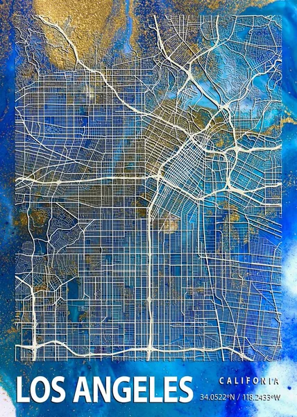 Λος Άντζελες Ηνωμένες Πολιτείες Impatiens Marble Map Είναι Όμορφες Εκτυπώσεις — Φωτογραφία Αρχείου
