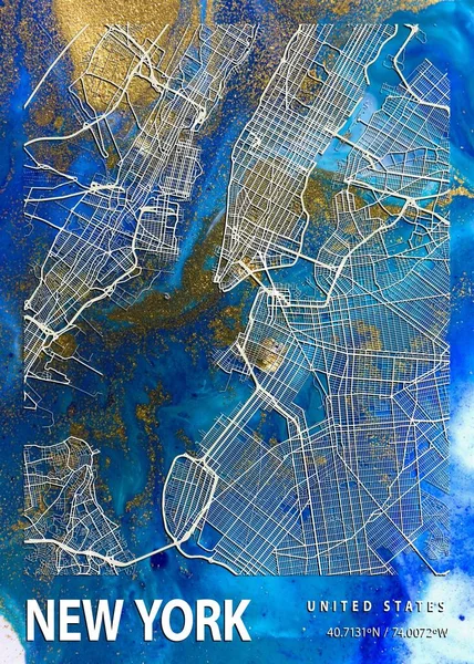 Νέα Υόρκη Ηνωμένες Πολιτείες Impatiens Marble Map Είναι Όμορφες Εκτυπώσεις — Φωτογραφία Αρχείου