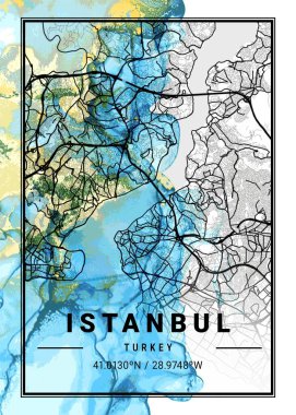 İstanbul - Türkiye Jasmine Mermer Haritası dünyanın en ünlü şehirlerinin güzel bir kopyası. Bu fiyata böyle bir baskı bulamazsın..