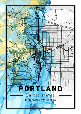 Portland - Amerika Birleşik Devletleri Yasemin Mermer Haritası dünyanın en ünlü şehirlerinin güzel bir kopyası. Bu fiyata böyle bir baskı bulamazsın..