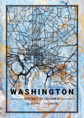 Washington - ABD Jessamine Mermer Haritası dünyanın en ünlü şehirlerinin güzel bir kopyası. Bu fiyata böyle bir baskı bulamazsın..