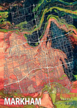 Markham - Kanada Kaffir Mermer Haritası dünyanın en ünlü şehirlerinin güzel bir kopyası. Bu fiyata böyle bir baskı bulamazsın..