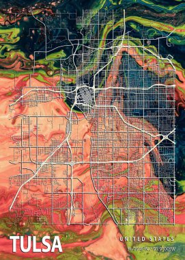 Tulsa - Amerika Birleşik Devletleri Kaffir Mermer Haritası dünyanın en ünlü şehirlerinin güzel bir kopyası. Bu fiyata böyle bir baskı bulamazsın..