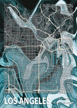 Los Angeles - Birleşik Devletler Laelia Mermer Haritası dünyanın en ünlü şehirlerinin güzel bir kopyası. Bu fiyata böyle bir baskı bulamazsın..