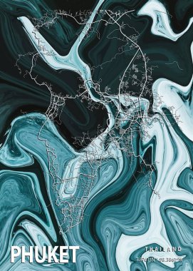 Phuket - Tayland Laelia Mermer Haritası dünyanın en ünlü şehirlerinin güzel bir kopyası. Bu fiyata böyle bir baskı bulamazsın..