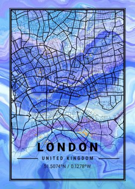 Londra - Birleşik Krallık Leylak Mermer Haritası dünyanın en ünlü şehirlerinin güzel bir kopyası. Bu fiyata böyle bir baskı bulamazsın..