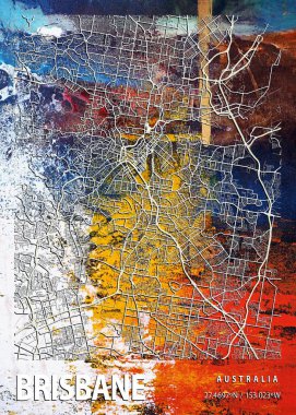 Brisbane - Avustralya Lily Mermer Haritası dünyanın en ünlü şehirlerinin güzel bir kopyası. Bu fiyata böyle bir baskı bulamazsın..
