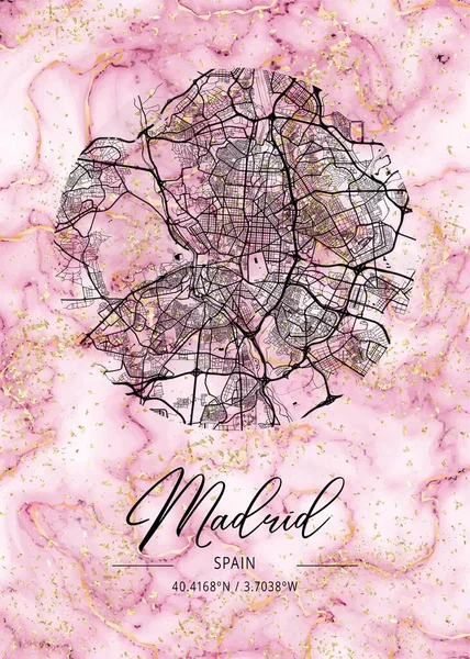Μαδρίτη Ισπανία Χάρτης Της Ixora Marble Είναι Ένας Όμορφος Χάρτης — Φωτογραφία Αρχείου