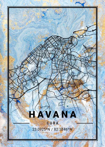 Havana - Küba Jessamine Mermer Haritası dünyanın en ünlü şehirlerinin güzel bir kopyası. Bu fiyata böyle bir baskı bulamazsın..