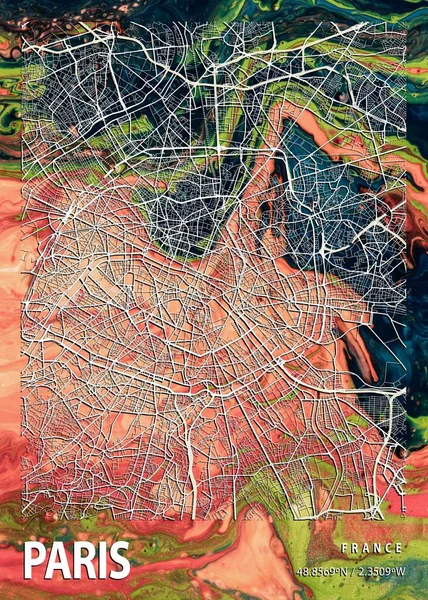 Παρίσι Γαλλία Μαρμάρινος Χάρτης Kaffir Είναι Όμορφες Εκτυπώσεις Των Πιο — Φωτογραφία Αρχείου