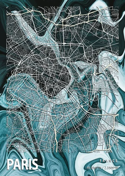 Παρίσι Γαλλία Laelia Marble Map Είναι Μια Όμορφη Έκδοση Των — Φωτογραφία Αρχείου