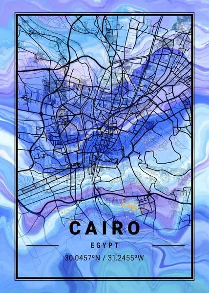Κάιρο Αίγυπτος Μαρμάρινος Χάρτης Του Λίλακ Είναι Όμορφες Εκτυπώσεις Από — Φωτογραφία Αρχείου