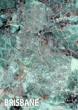 Brisbane - Avustralya Lisianthus Mermer Haritası dünyanın en ünlü şehirlerinin güzel bir kopyası. Bu fiyata böyle bir baskı bulamazsın..