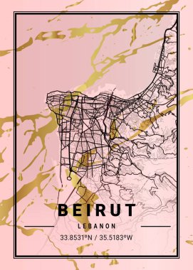 Beyrut - Lübnan Magnolia Mermer Haritası dünyanın en ünlü şehirlerinin güzel bir kopyası. Bu fiyata böyle bir baskı bulamazsın..
