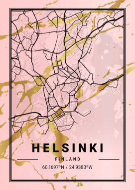 Helsinki - Finlandiya Magnolia Mermer Haritası dünyanın en ünlü şehirlerinin güzel baskılarıdır. Bu fiyata böyle bir baskı bulamazsın..