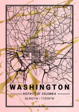 Washington - Birleşik Devletler Magnolia Mermer Haritası dünyanın en ünlü şehirlerinin güzel bir kopyası. Bu fiyata böyle bir baskı bulamazsın..