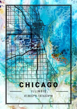Chicago - Amerika Birleşik Devletleri Marigold Mermer Haritası dünyanın en ünlü şehirlerinin güzel bir kopyası. Bu fiyata böyle bir baskı bulamazsın..