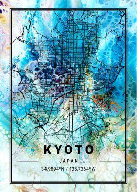 Kyoto - Japonya Marigold Mermer Haritası dünyanın en ünlü şehirlerinin güzel baskılarıdır. Bu fiyata böyle bir baskı bulamazsın..