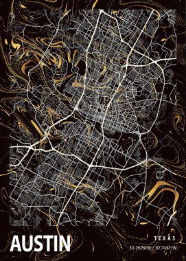 Austin, Birleşik Devletler Montbretia Mermer Haritası dünyanın en ünlü şehirlerinin güzel bir kopyası. Bu fiyata böyle bir baskı bulamazsın..