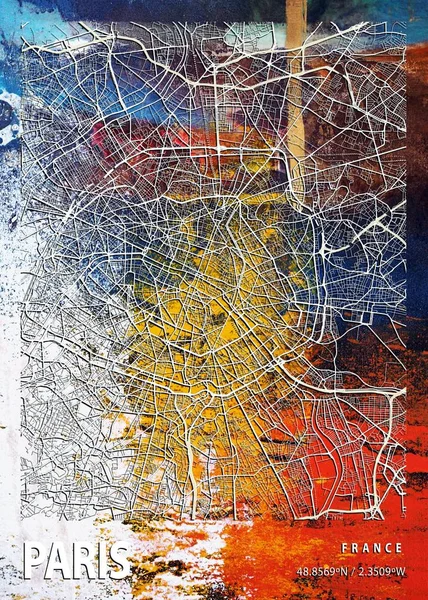 Παρίσι Γαλλία Lily Marble Map Είναι Μια Όμορφη Έκδοση Των — Φωτογραφία Αρχείου