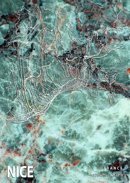 Νίκαια Γαλλία Lisianthus Μάρμαρο Χάρτης Είναι Όμορφες Εκτυπώσεις Από Τις — Φωτογραφία Αρχείου