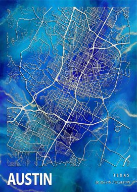 Austin - Amerika Birleşik Devletleri Nasturtium Mermer Haritası dünyanın en ünlü şehirlerinin güzel bir kopyası. Bu fiyata böyle bir baskı bulamazsın..