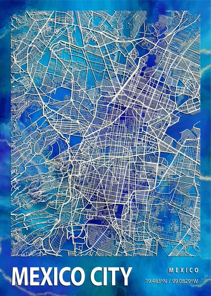 Πόλη Του Μεξικού Μεξικό Nasturtium Marble Map Είναι Όμορφες Εκτυπώσεις — Φωτογραφία Αρχείου