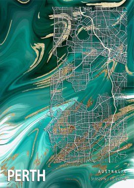 Perth - Avustralya Nymphoides Mermer Haritası dünyanın en ünlü şehirlerinin güzel bir kopyası. Bu fiyata böyle bir baskı bulamazsın..