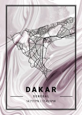 Dakar - Senegal Orkideleri Mermer Haritası dünyanın en ünlü şehirlerinin güzel bir kopyası. Bu fiyata böyle bir baskı bulamazsın..