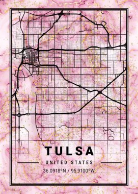 Tulsa - Amerika Birleşik Devletleri Orkide Mermer Haritası dünyanın en ünlü şehirlerinin güzel bir kopyası. Bu fiyata böyle bir baskı bulamazsın..