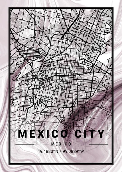 Mexiko Stadt Mexiko Orchideen Marmor Karte Ist Eine Wunderschöne Kopie — Stockfoto