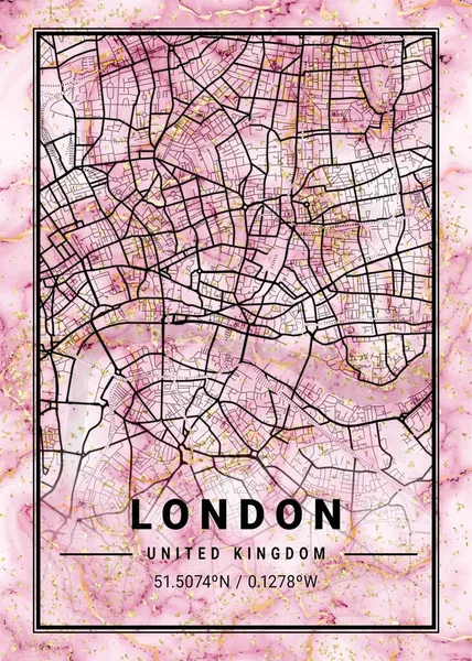 Orchid Marble Map Του Λονδίνου Ηνωμένου Βασιλείου Είναι Ένας Πανέμορφος — Φωτογραφία Αρχείου