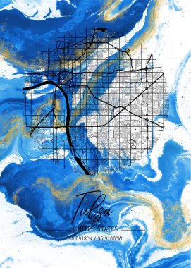 Tulsa - Birleşik Devletler Oleander Mermer Haritası dünyanın en ünlü şehirlerinin güzel bir kopyası. Bu fiyata böyle bir baskı bulamazsın..