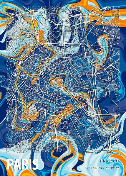Παρίσι Γαλλία Χάρτης Του Μαρμάρου Oncidium Είναι Πανέμορφες Εκτυπώσεις Των — Φωτογραφία Αρχείου