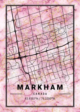 Markham - Kanada Orkide Mermer Haritası dünyanın en ünlü şehirlerinin güzel bir kopyası. Bu fiyata böyle bir baskı bulamazsın..