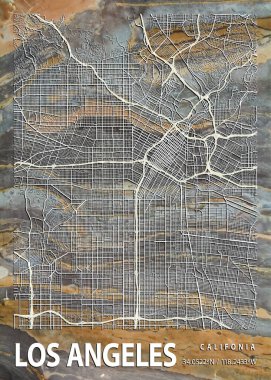 Los Angeles - Amerika Birleşik Devletleri Tutku Mermer Haritası dünyanın en ünlü şehirlerinin güzel bir kopyası. Bu fiyata böyle bir baskı bulamazsın..