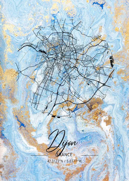 Dijon France Penstemon Marble Map Είναι Όμορφες Εκτυπώσεις Των Πιο — Φωτογραφία Αρχείου